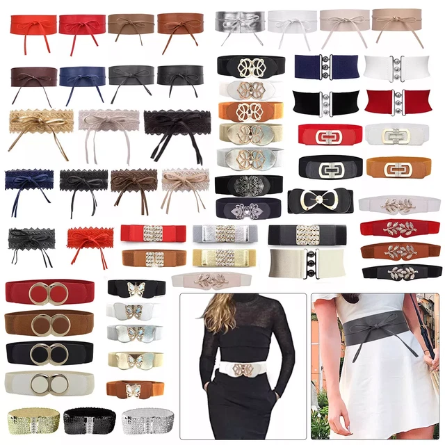 VONMELLI Cintura In Pelle Donna Con Fibbia Tridimensionale - Per Jeans, Pantaloni E Abiti - Colore Argento, Taglie S-XXL