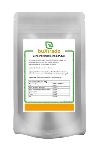 20 kg | Sonnenblumenlecithin | Bäckerlecithin | Reinlecithin E322 | GMO frei