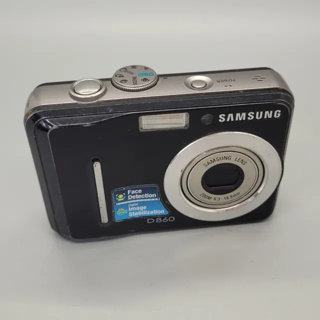 Samsung D860 8.1MP Compact Digital Camera Black Tested