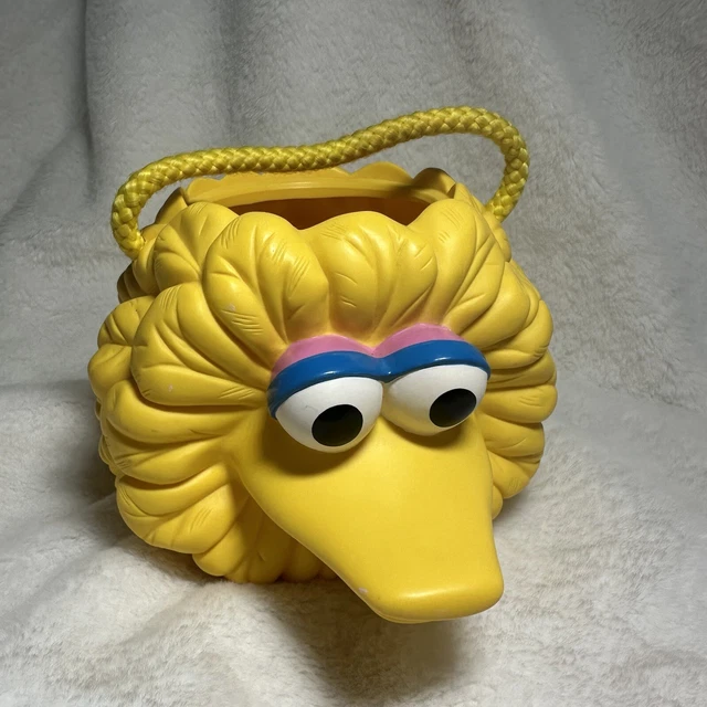 APPLAUSE JIM HENSON Sesame Street Big Bird Plastic Easter Basket Bucket