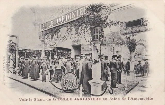 CPA PARIS SALON DE L' AUTOMOBILE 1908 Stand de la BELLE JARDINIERE Grand Magasin