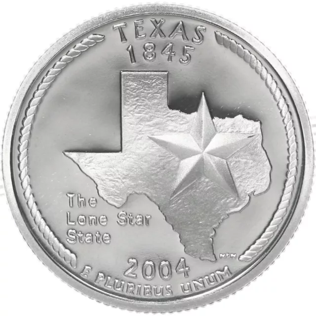 2004 S State Quarter Texas Gem Proof Deep Cameo 90% Silver US Coin