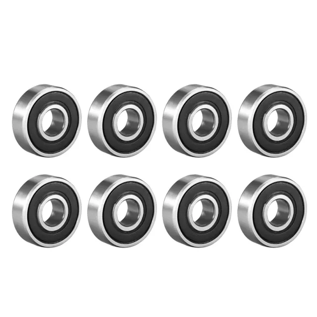 608-2RS Ball Bearings Double Sealed 8mmx22mmx7mm High Carbon Steel Z1 8Pcs