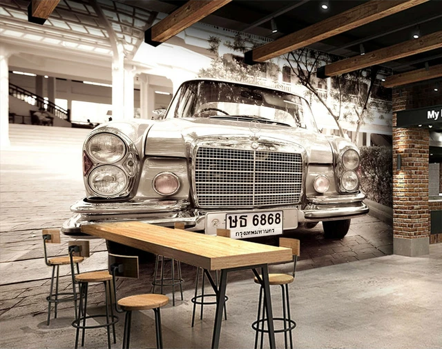 3D RETRO CAR ZHUA7898 Wallpaper Wall Murals Removable Selfadhesive Amy