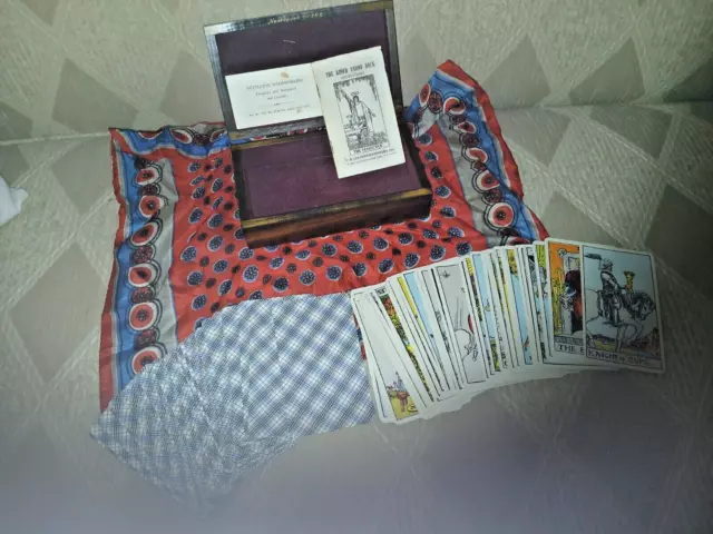 Vitg The Rider Waite Tarot Deck  Magician 78 Cards, Instructions, inlay wood box