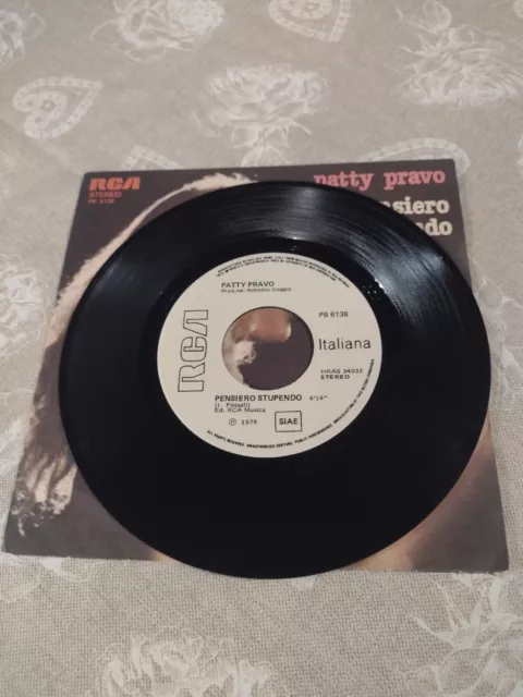 Patty Pravo Pensiero Stupendo Mega Raro 45 Giri Promozionale 1978 Molto Buono