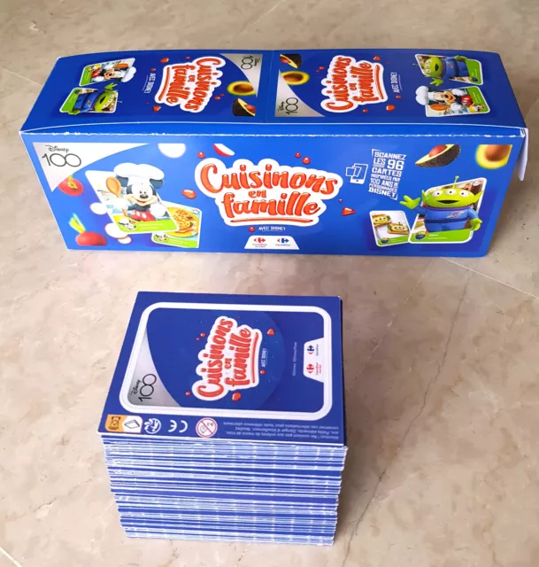 Lot de 4 cartes "Cuisinons en famille" Carrefour au