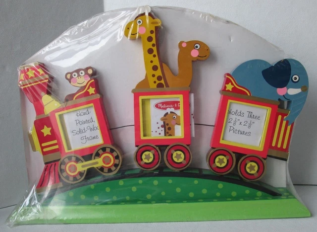 Melissa and Doug Hand Painted Circus Train Solid Wood Animal Parade Frames RARE
