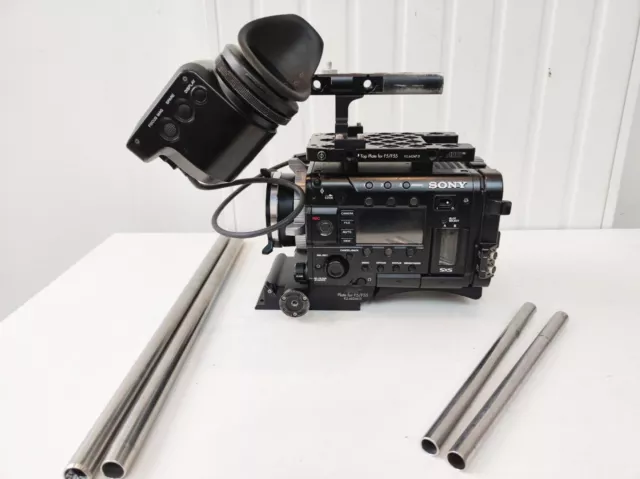 SONY PMW-F55 F55 + DVF-EL100 Viewfinder +ARRI Plate & Top Plate +BARS -Warranty