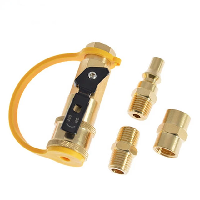 Giunti rapidi in ottone 1/4" camper propano gas naturale per camper, rimorchio, barbecue