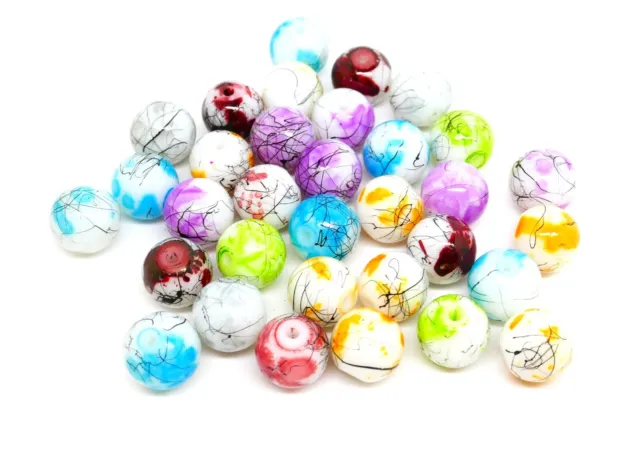 Strand Drawbench Round Glass Beads - 4mm 6mm 8mm 10mm - Various Bright Colours