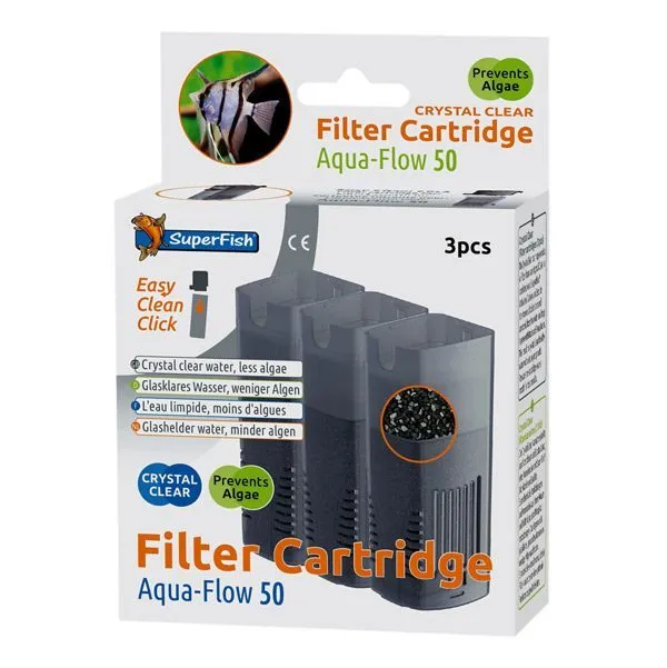 Superfish Filter Cartridge Aqua-Flow 50 - Lot de 3 cartouches