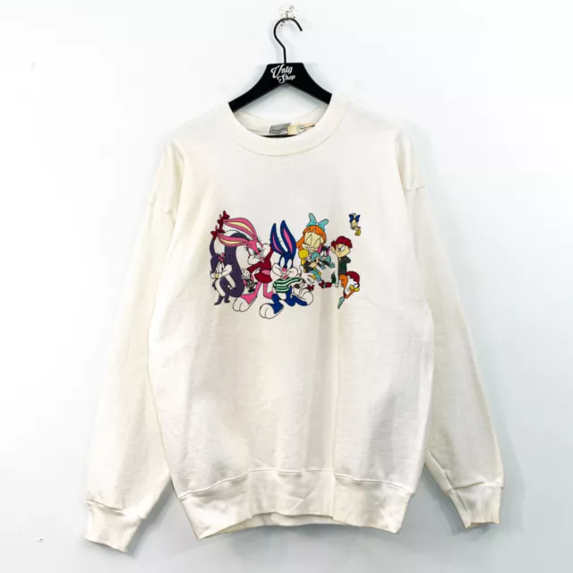 VTG NWT 1991 Warner Bros Tiny Toon Adventures Cast Double Sided Sweatshirt Large