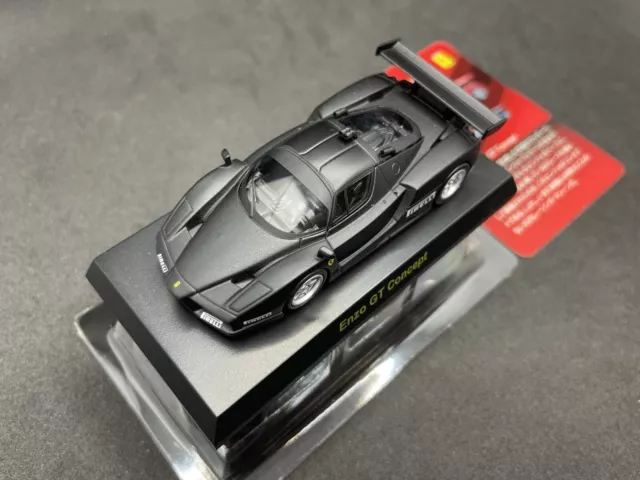 Kyosho 1/64 Ferrari collection 8 Enzo GT Concept Matte Black Diecast model 49F3