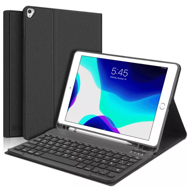 Bluetooth Keyboard Case with Pencil Holder For iPad 10.2" 7th/8th/9th Gen Air 3