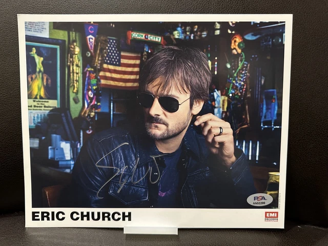 Eric Church Signed Autographed 8x10 Photo Drink In My Hand Country Music PSA COA