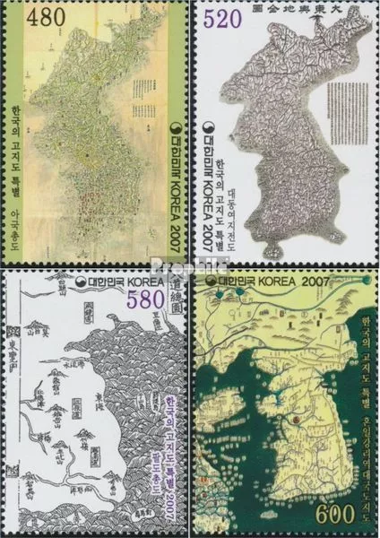 Briefmarken Süd-Korea 2007 Mi 2571-2574 postfrisch Flaggen und Wappen