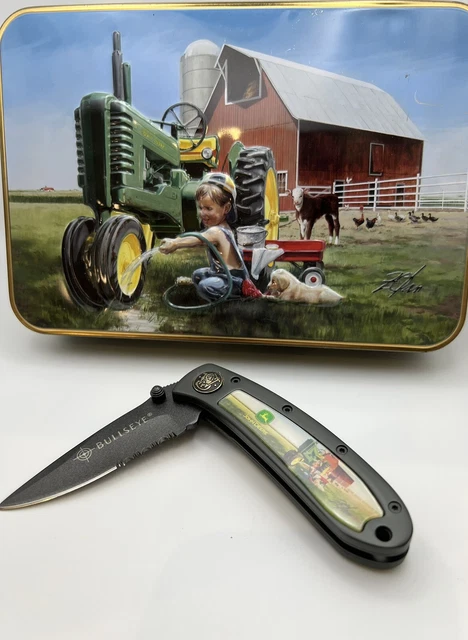 Smith & Wesson JOHN DEERE ‘Bullseye’ Pocket Knife In Collectible Tin ZOLAN ARTS