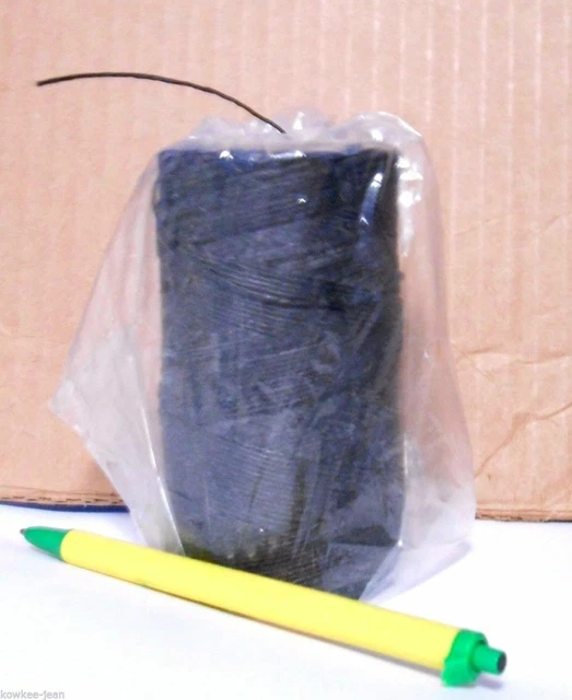 Cable de cordón de lino encerado 6 capas negro hilo VICTOR: alfombra trenzado tejido cordel