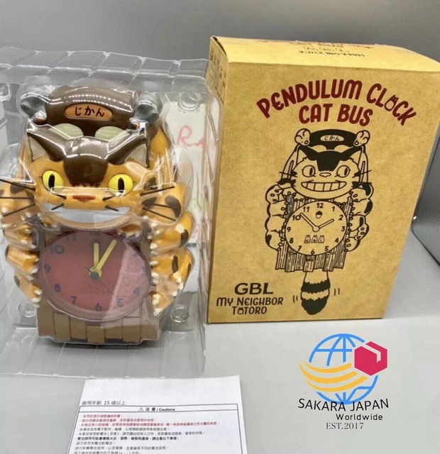 Catbus Clock STUDIO GHIBLI MY Neighbor Totoro Cat Bus Pendulum Wall Clock Unused ...