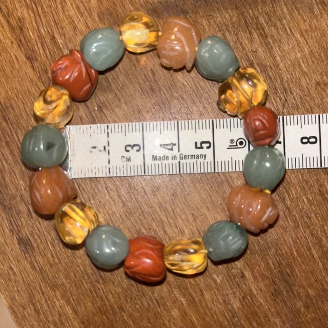 Old Chinese Dynasty Natural Jadeite Jade Carving Pig Jade Soapstone Bracelet