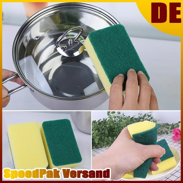 ❥ 5 un. esponjas de limpieza de doble cara herramientas de limpieza para lavar platos cocina hogar