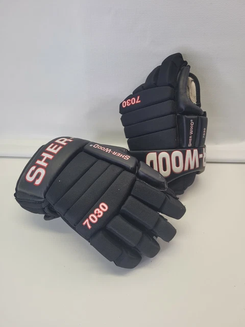 Sherwood 7030 Gloves Ice Hockey 12” Sher-wood Youth - Excellent Condition
