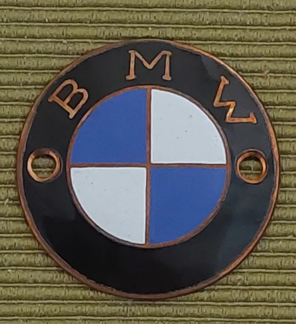 insigne badge vintage . BMW plate  . German motorcycle ww2 . Logo emblem