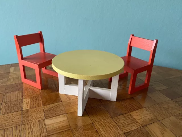 2 Stühle Tisch Bodo Hennig Puppenstube Puppenhaus 1:12 dollhouse chair table