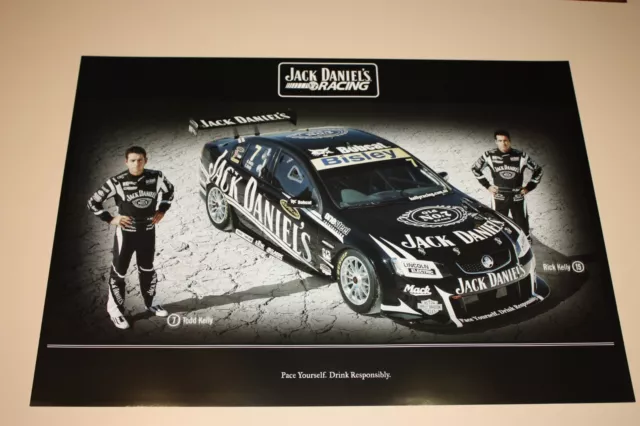 V8 Supercars Todd Kelly Rick Kelly Jack Daniels Racing Holden Poster