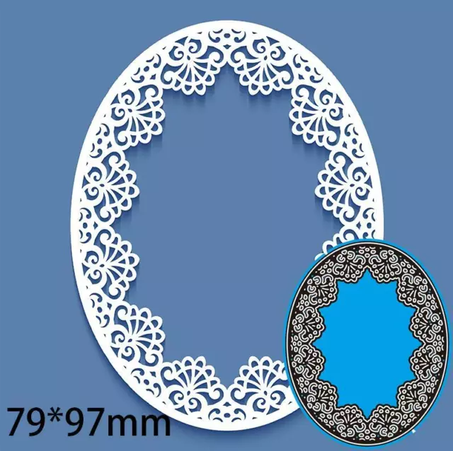 Oval Lace Frame Metal Cutting Dies Scrapbooking Decor Embossing Craft stencils