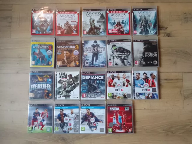 Lot de 19 jeux PS3 - complets avec boîtiers et notices