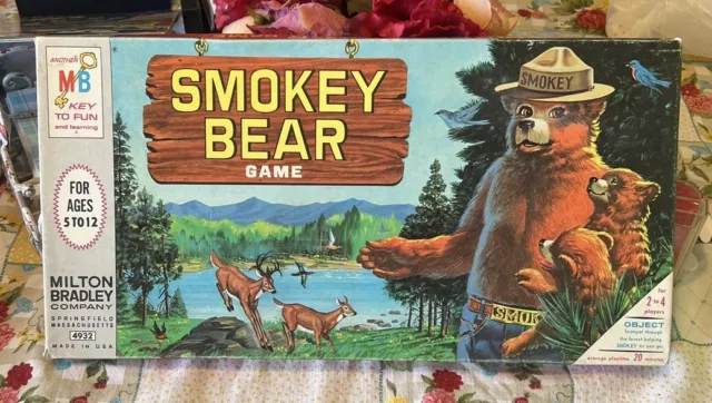 Vintage 1968 Milton Bradley Smokey the Bear Board Game RARE. Complete