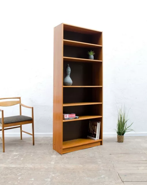 Danish Teak Bookcase Shelving Unit  1970S Vintage Mid Century Delivery Option