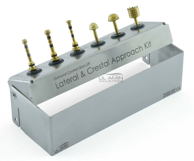 Dental Lateral & Crestal Approach Diamond Burs Kit Sinus Lift Stainless Steel CE