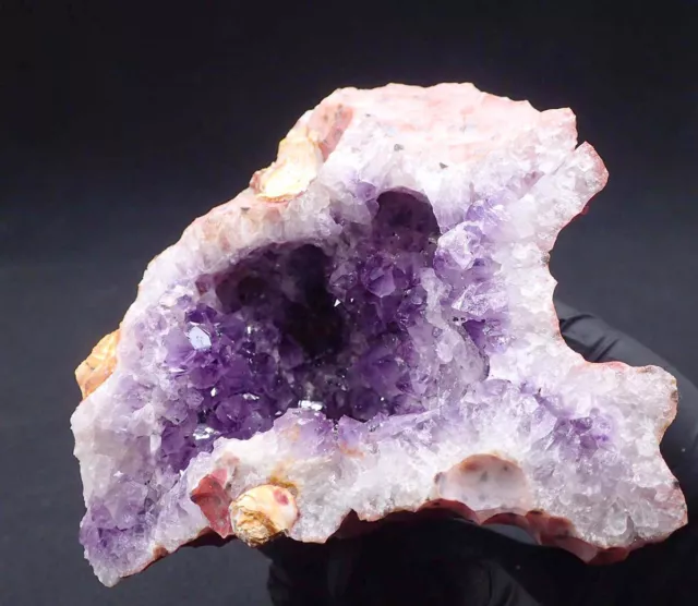 9448 Amethyst Hematite approx. 9x7x10 Idar Oberstein Germany