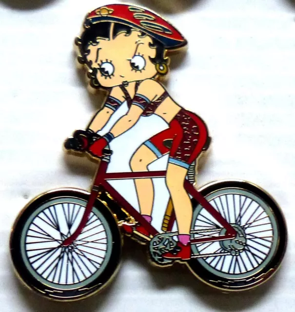 PINS PIN'S BETTY BOOP COCA COLA DORE VELO EN ROUGE, 10Ex au dos