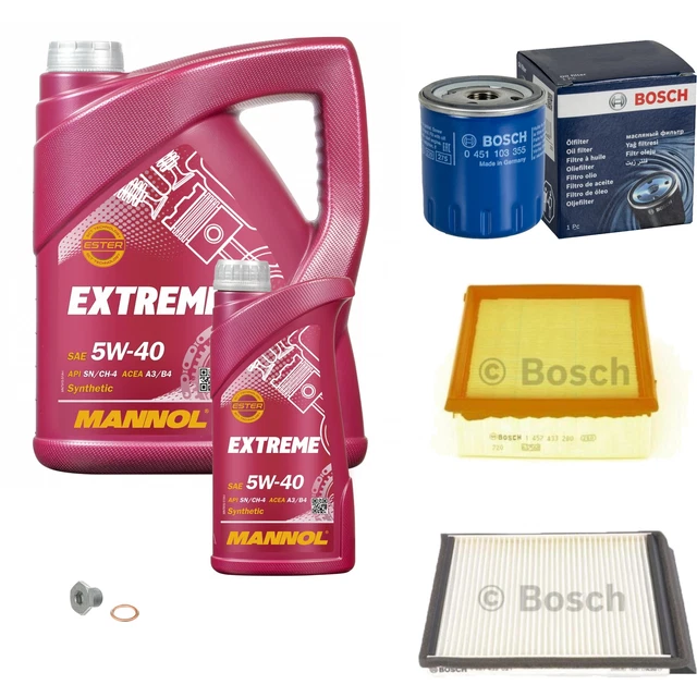 Set Olio Motore MANNOL Extreme 5W-40 5L + Filtro Olio SCT Germany – API SN/CF