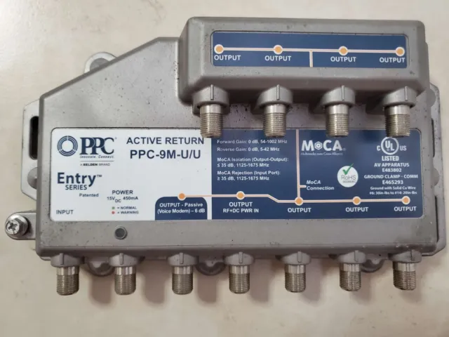 PPC Entry Series Active Return PPC-9M-U/U Coax Coaxial Amplifier Splitter