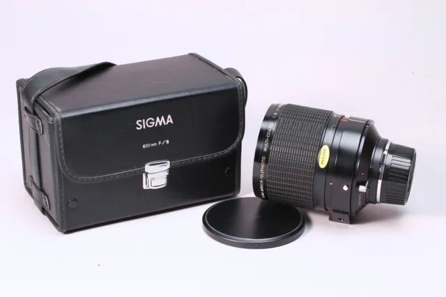 Early Sigma 600Mm F/8 Mirror Lens With Caps And Case Olympus Mount Very Clean