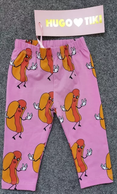 HUGO LOVES TIKI Girls Leggings Pink Hot Dog Design 0 3 12 18 Month New Tags 8.99 PicClick UK