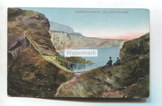Carrick-a-Rede Rope Bridge - old County Antrim postcard