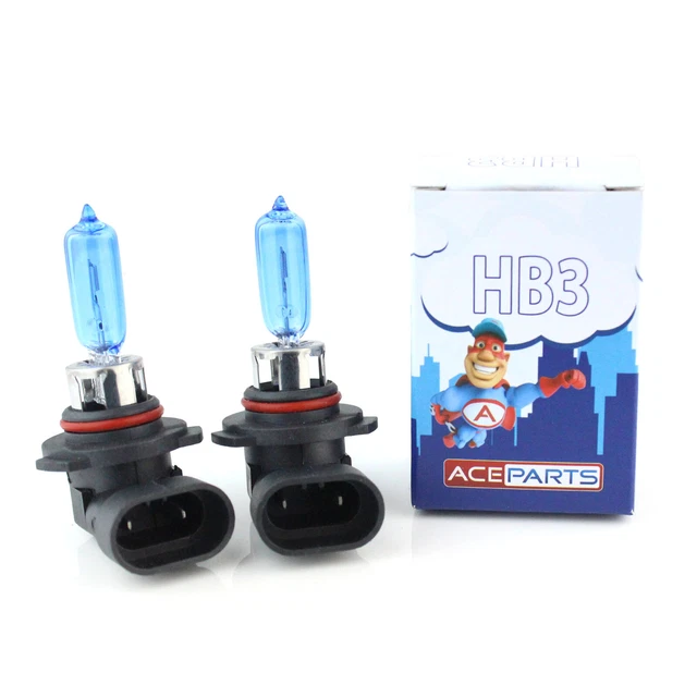 VW Phaeton 3D HB3 65w Super White Xenon HID High Main Beam Headlight Bulbs Pair