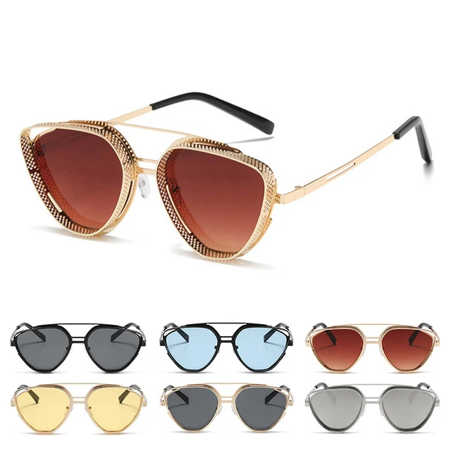 Occhiali Da Sole Polarizzati A Forma Di Cuore - Montatura Oro UV400 Per Uomo E Donna
