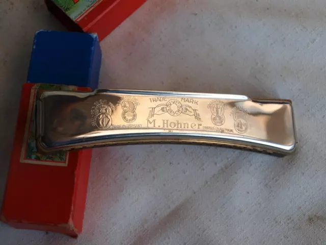 HARMONICA COURBE ECHO  M. HOHNER  BOITE ORIGINE  instrument musique Curved