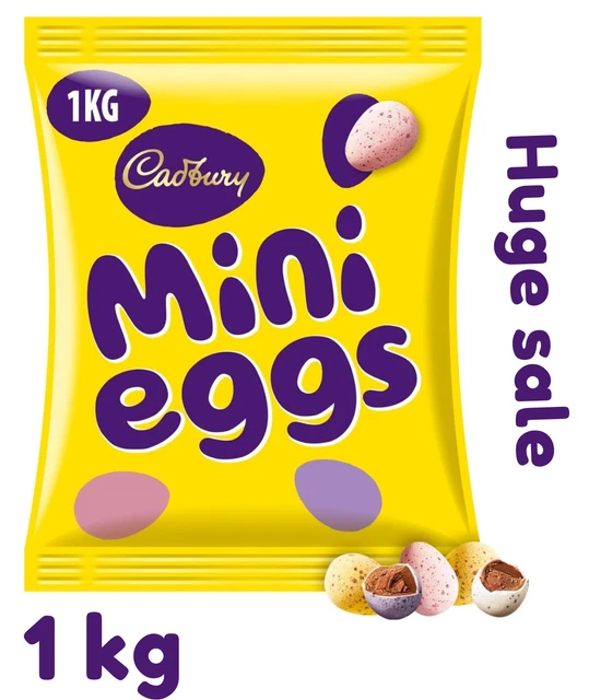 CADBURY DAIRY MILK Chocolate Mini Eggs Easter, 1 kg bag free delivery £