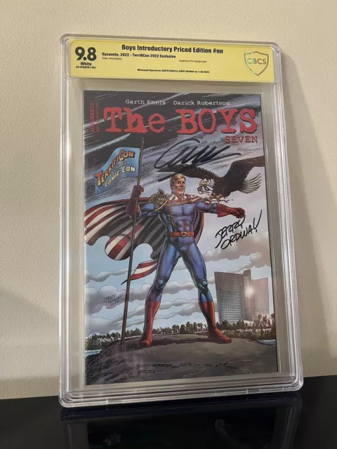 The Boys Seven 2022 TerrifiCon Exclusive 9.8 CBCS Signed Comic