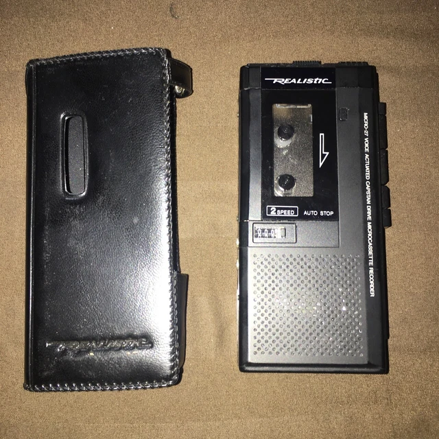 Realistic Micro-27 Voice Actuated Capstan Drive Micro cassette Recorder W/1 Tape