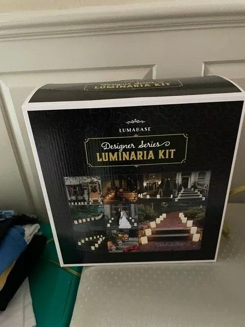 Lumabase 12 Count Holly Battery Operated Luminaria Kit "NWT"