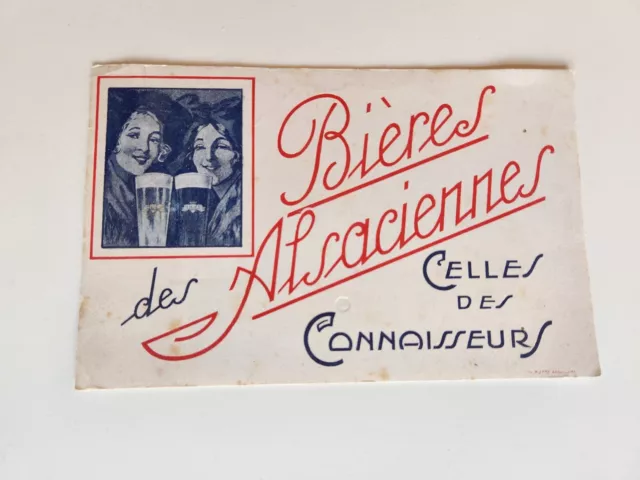 Rare Ancien Buvard Publicitaire Biere D'angoulême Des Alsaciennes Connaisseurs